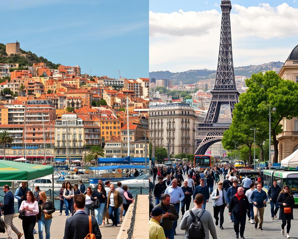comparatif Marseille Paris rythme de vie